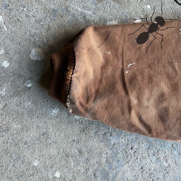 Y2K painted brown carhartt hooded work wear jacket - Picture 11 of 13